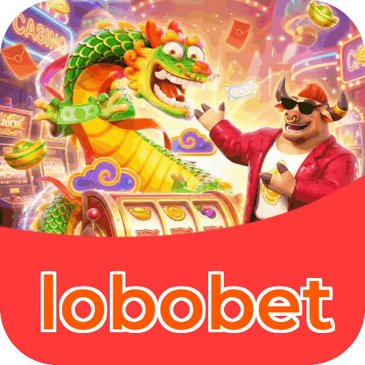 Interface do aplicativo lobobet mostrando jogos disponíveis no iOS e Android